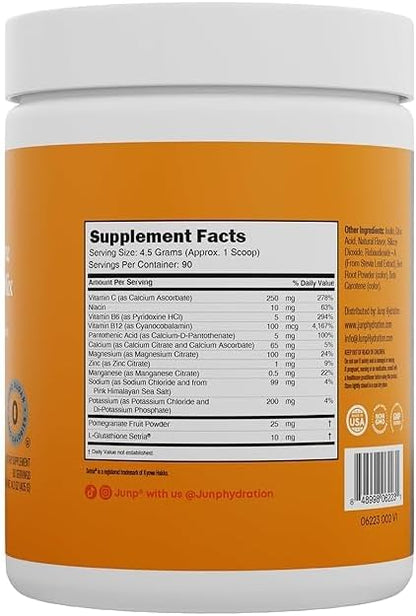 JUNP Electrolytes Powder No Sugar No Carbs – Sweet Tangy Citrus Orange Drink Mix - Potassium & Salt