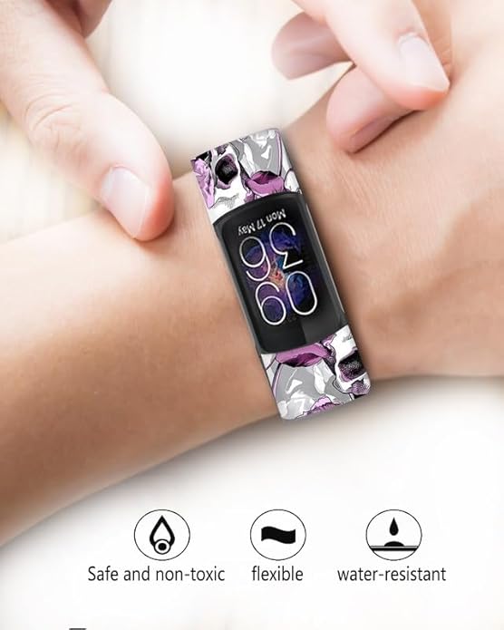 Sport Bands Compatible with Charge 6 /Charge 5 for Women Men,Soft Waterproof Replacement Straps