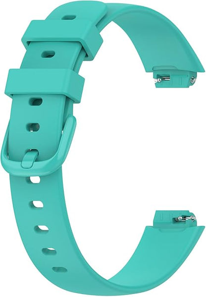 2 Pack Compatible with Fitbit Inspire 3 Bands, 15.4mm Width Soft Silicone Adjustable Sport