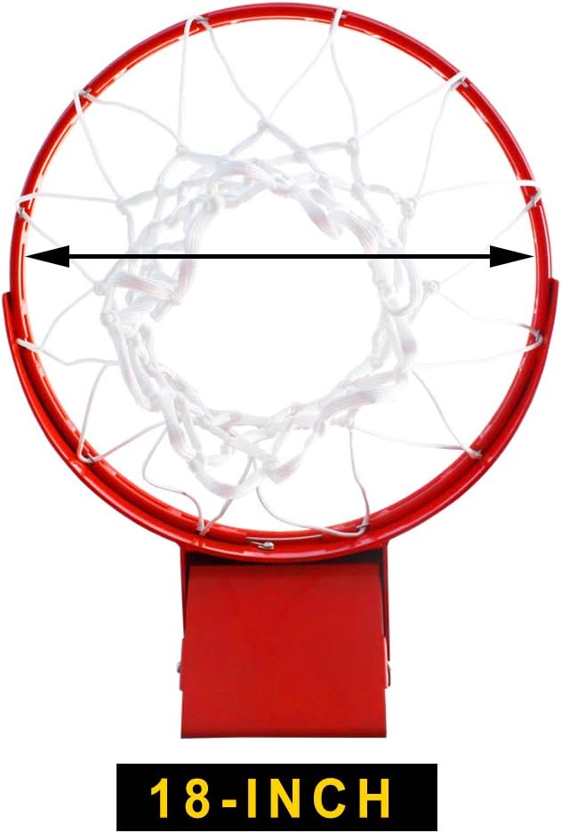 Professional 180º Heavy Duty Breakaway Basketball Rim，18 inch Single Spring Flex Rim Goal