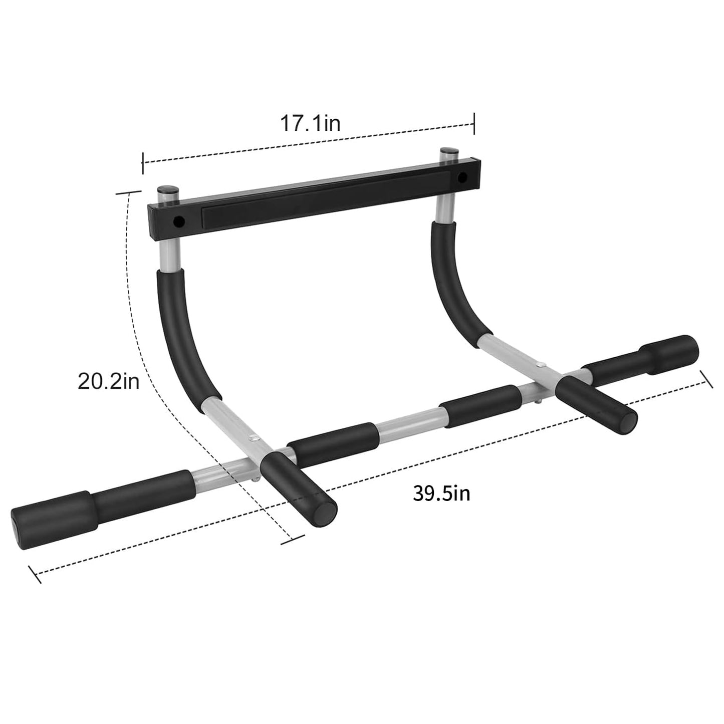 Doorway Pull Up Bar for Home Gym, Padded Grips Chin Up Bars for Door Frame, Heavy-Duty Thickened