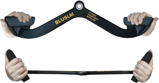 LAT Pull Down Bar for Cable Machine, LAT Pulldown Attachments T Bar V Bar Cable Attachment, Back