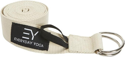 Everyday Yoga Super Strong Strap with Metal D-ring Buckle - Improve Flexibility, Stretching, and