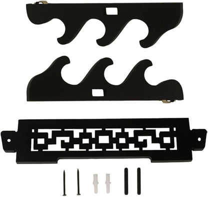 Katana Wall Mount Samurai Sword Display Hanger Lightsaber Holder, Wood Flute Stand Martial Arts