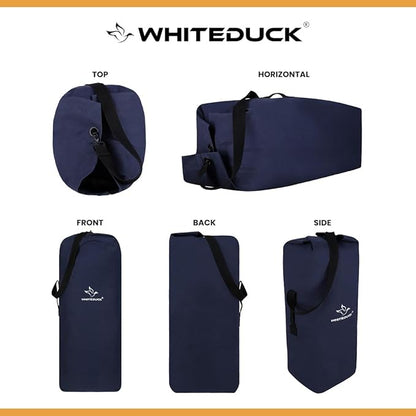 WHITEDUCK Top Load Canvas Folding Duffel Bag, Water Resistant Army Style Shoulder Bag for Men and