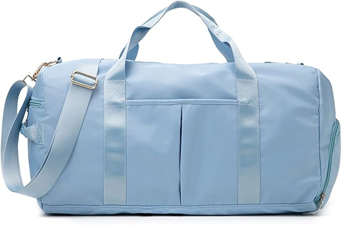 ZUEVI Sports Gym Duffel Bag for Men Women Waterproof Weekender Travel Bag with Shoes Compartment