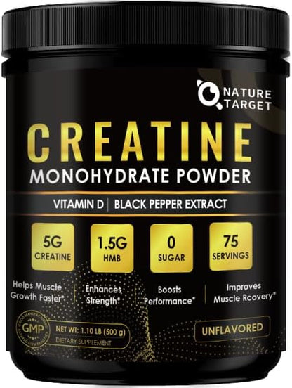 Micronized Creatine Monohydrate for Women and Men, Creatine Powder for Men-Women for Improve