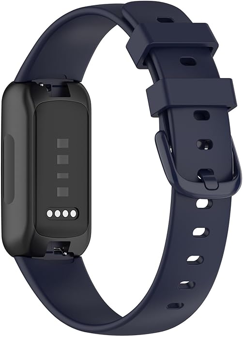 2 Pack Compatible with Fitbit Inspire 3 Bands, 15.4mm Width Soft Silicone Adjustable Sport