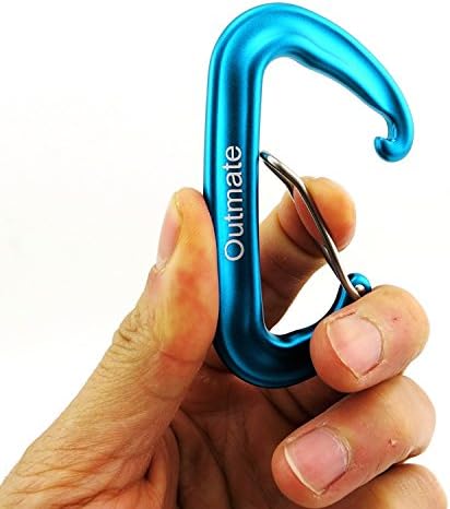 12kN 3.2"x2" Heavy-Duty Carabiner Clips - Durable, Lightweight Aluminum Alloy Carabiners for