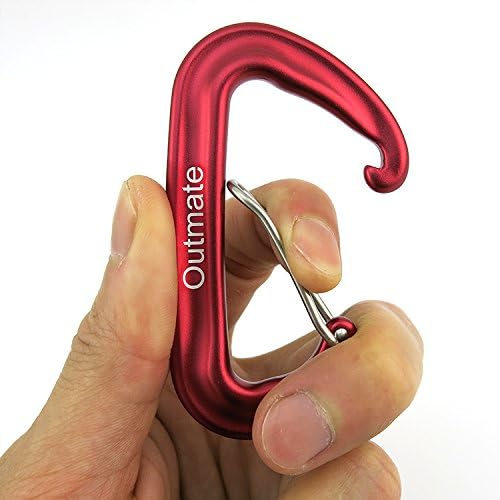 12kN 3.2"x2" Heavy-Duty Carabiner Clips - Durable, Lightweight Aluminum Alloy Carabiners for