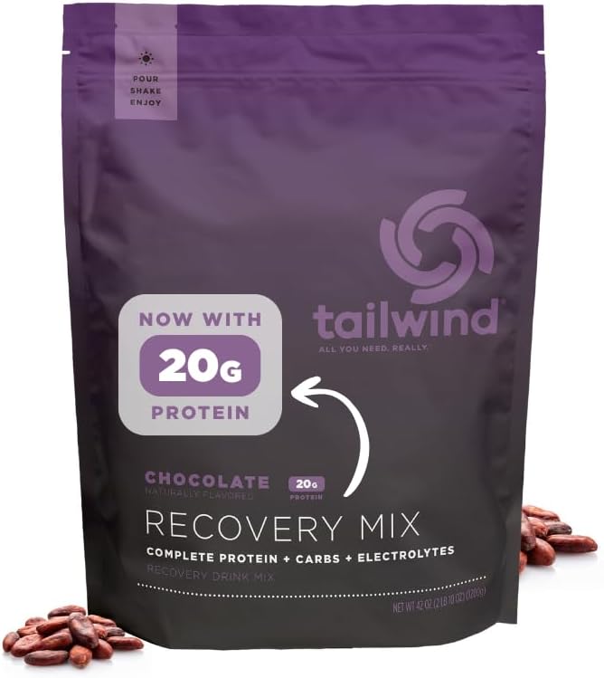 Tailwind Nutrition Recovery Mix, 20 Grams Complete Protein, Carbohydrates, and Electrolytes Powder