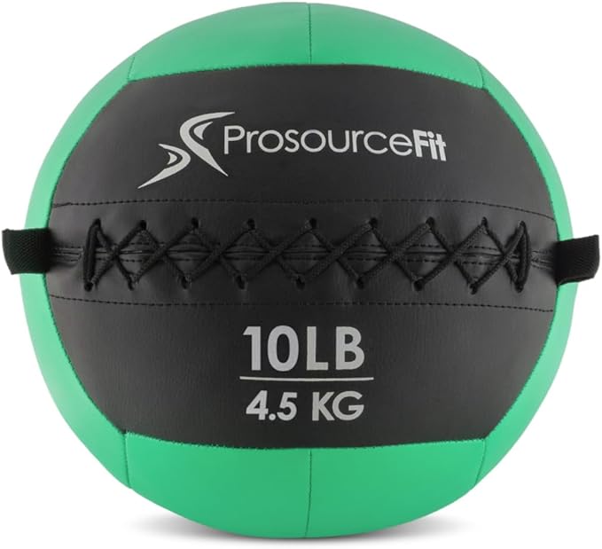 ProsourceFit Soft Medicine Balls, Wall Balls and Full Body Dynamic Exercises, Color-Coded Weights: