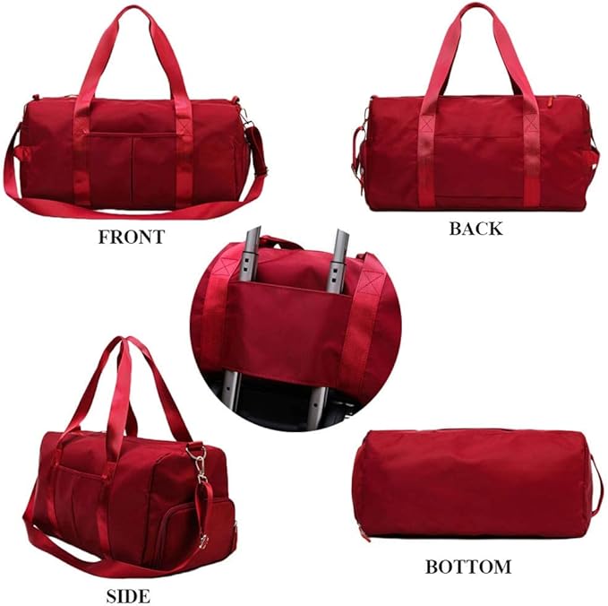 KARRESLY Sports Gym Bag for Women or Men Travel Duffel Bag with Wet Pocket and Shoes Compartment