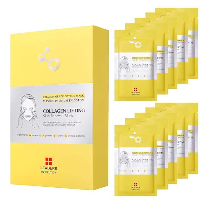 Leaders Insolution Collagen Lifting Skin Renewal Mask | Marine Collagen for Firmness and Elasticity
