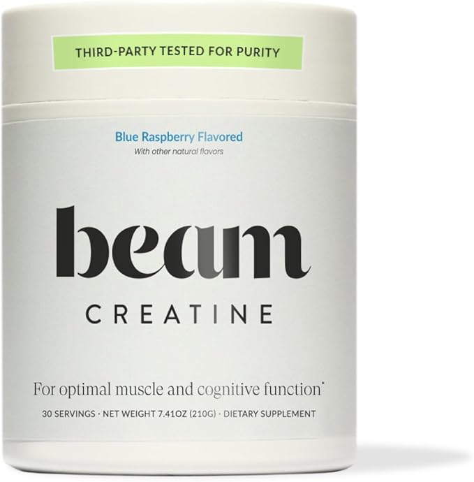 Beam Creatine Powder, Third Party Tested, Micronized Creatine Monohydrate Supplement, Creatine for