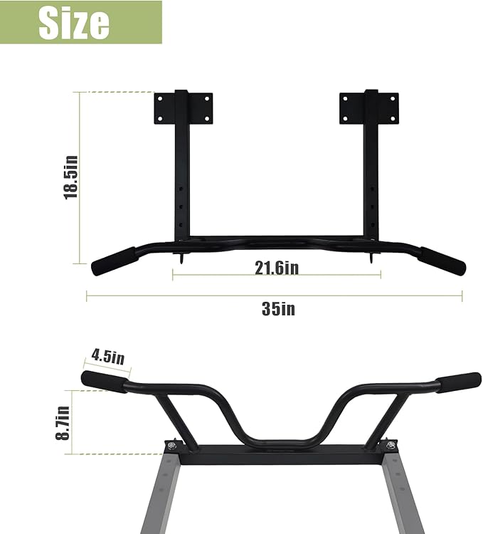 Wall Mounted Pull up Bar Multifunctional Chin up Bar Strength Training Pull-up Bar for Indoor Home
