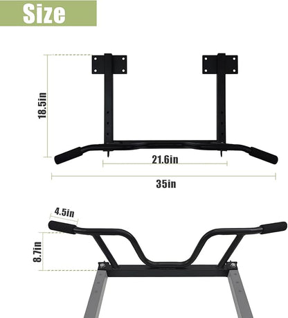 Wall Mounted Pull up Bar Multifunctional Chin up Bar Strength Training Pull-up Bar for Indoor Home