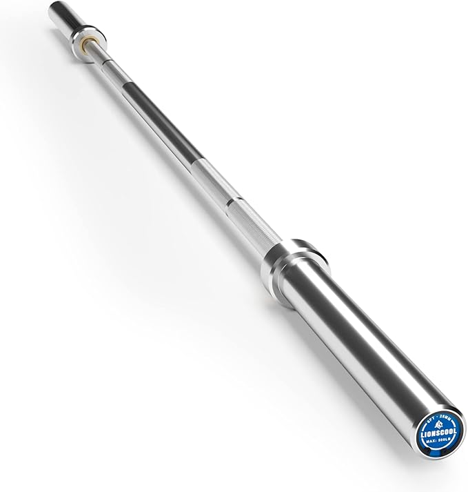 LIONSCOOL Premium 4ft/4.9ft/6ft Barbell for Strength Training and Olympic Weightlifting, 2 Inch Bar