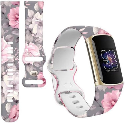 Sport Bands Compatible with Charge 6 /Charge 5 for Women Men,Soft Waterproof Replacement Straps