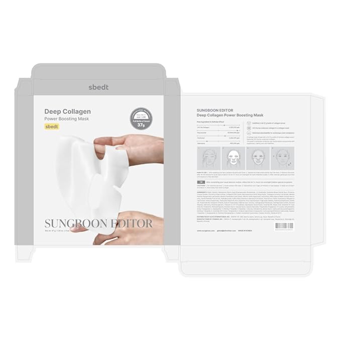 SUNGBOON EDITOR Deep Collagen Overnight mask 37gx4ea | Original Hydrating Collagen Face Mask | Real