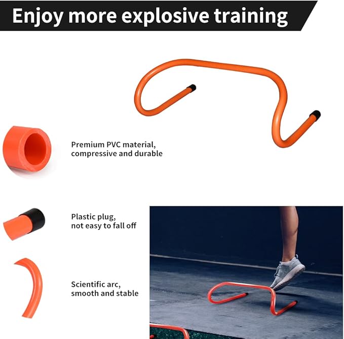 TNZMART Agility Ladder and Disc Cones Training Set Adjustable Rungs Training Ladder with 10 Plastic