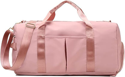 ZUEVI Sports Gym Duffel Bag for Men or Women Waterproof Weekender Travel Bag with Shoes Compartment