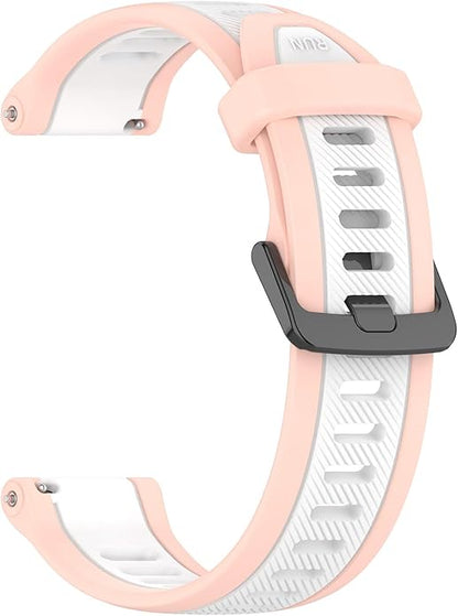 Compatible with Garmin Forerunner 165 Watch Band, 20mm Width Silicone Replacement Bands for Garmin