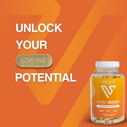 Nitric Boost - Nitric Oxide Supplement for Men | High Absorption Formula | 100% Natural Ingredients