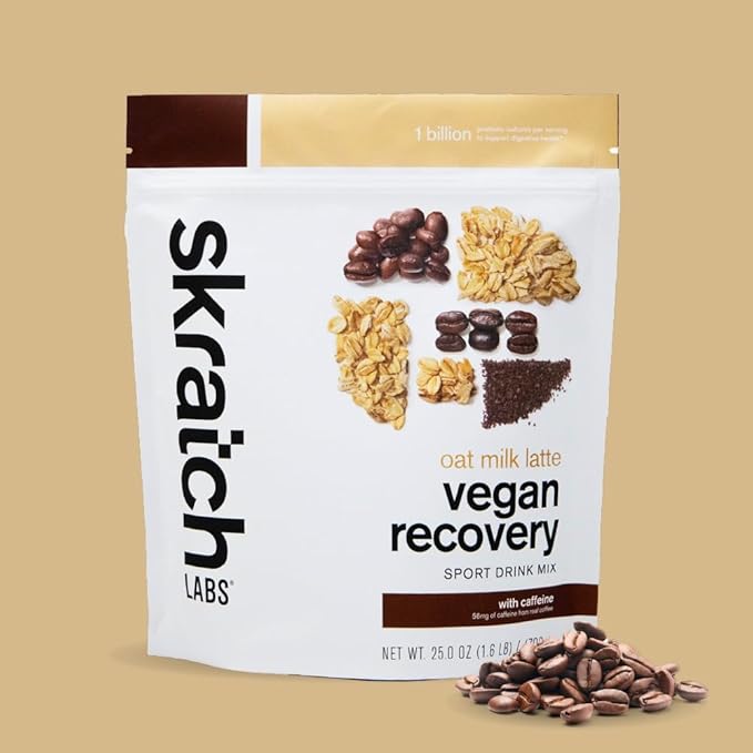 Skratch Labs Recovery Drink Mix - Oat Milk Latte - Post Workout Powder - Complete Plant Protein and