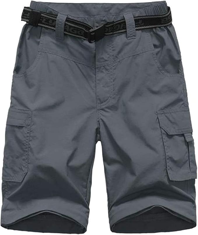 Boy’s Convertible Hiking Pants Lightweight Quick Dry Zip Off Pants for Kids Youth Outdoor UPF 50+