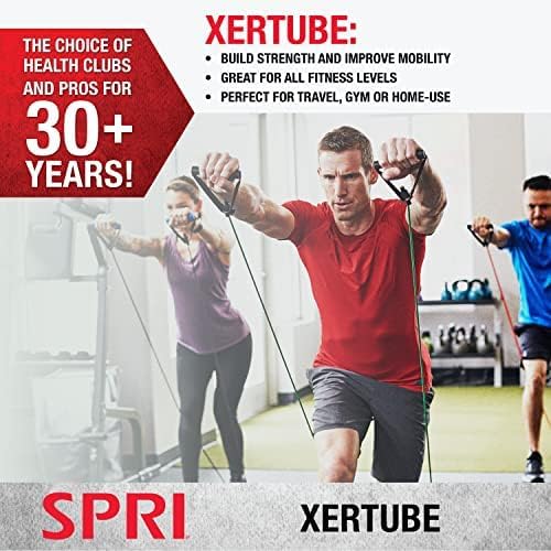 SPRI Xertube Resistance Bands with Handles – All Exercise Cords Sold Separately with Home Gym