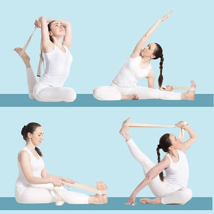 California Yoga Strap | Yoga Belt with Safe Adjustable D-Ring Buckle for Pilates | Stretching Strap