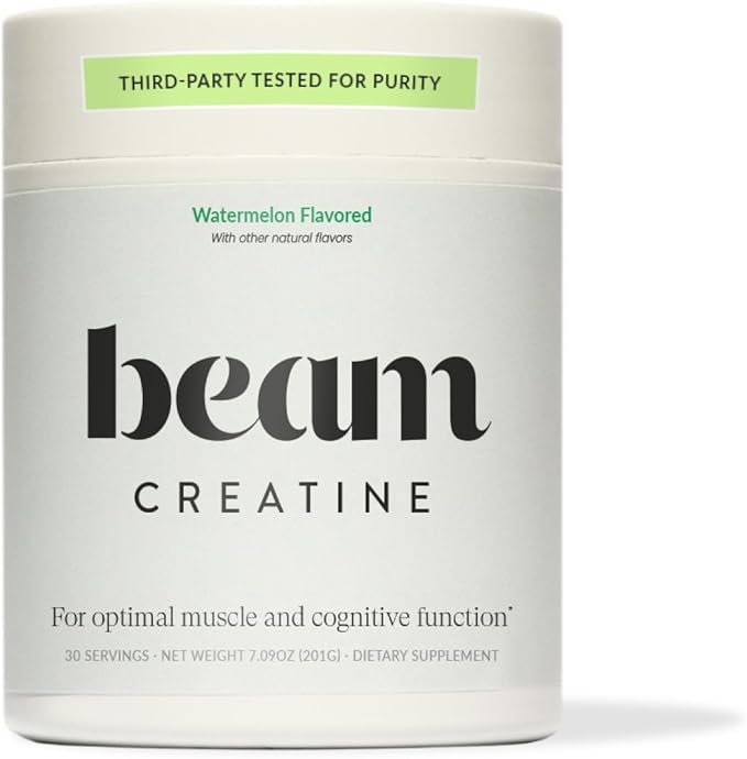 Beam Creatine Powder, Third Party Tested, Micronized Creatine Monohydrate Supplement, Creatine for