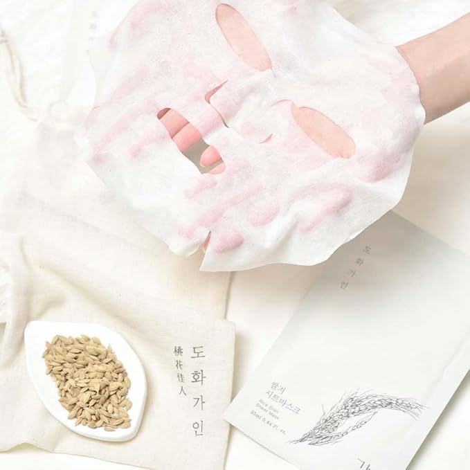 Rice Bran Sheet Mask | Nutrient Enriched Cotton Sheet Mask | Soothing & Nourishing | Made with