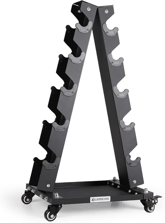 LIONSCOOL Premium Solid Steel Dumbbell Rack Stand Only, A-Frame Portable Weight Storage Organizer