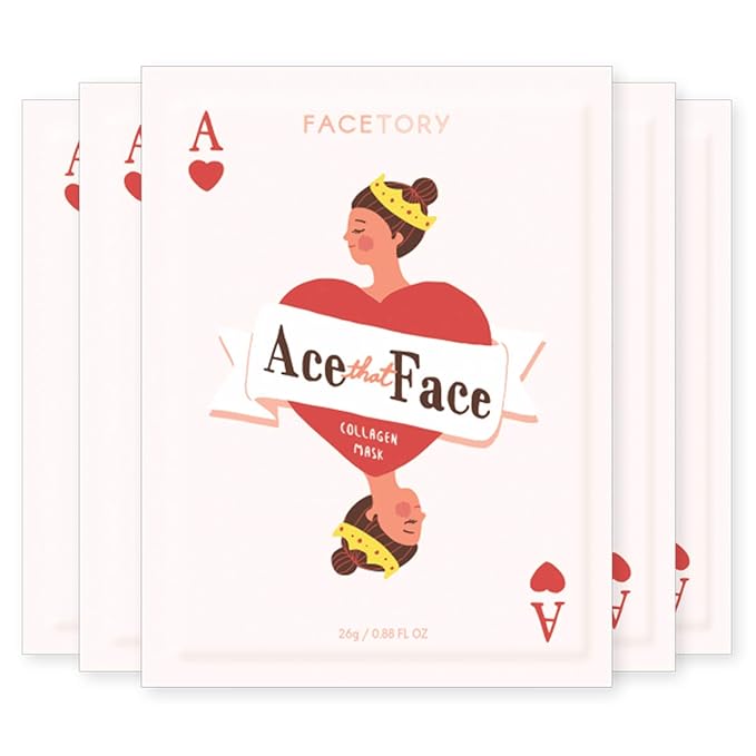 FACETORY K Beauty Face Mask Skin Care - ACE THAT FACE FIRMING COLLAGEN Sheet Mask with Collagen &