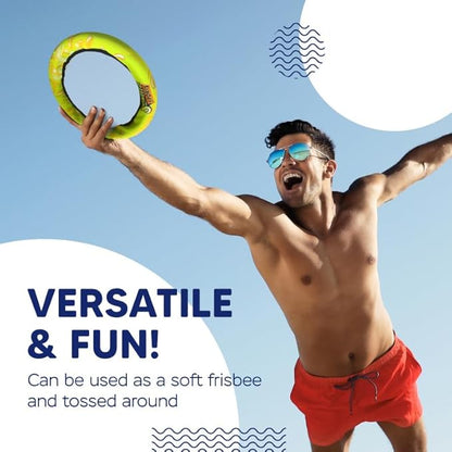 Sunlite Sports Bongo Discs, Ball Paddle Game, Ball Throwing Outdoor Games for Beach, Lawn
