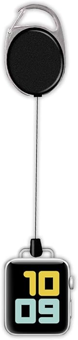 Badge Holder Retractable Clip Compatible with Apple Watch Band Series 10, Ultra 2, SE, 8 7 6 5 4 3
