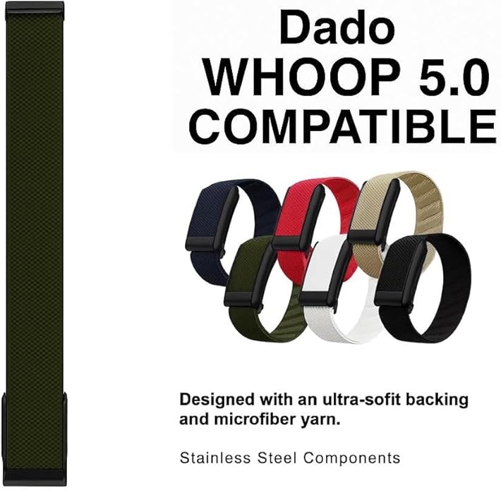 Ultra-soft Nylon Sport Band Compatible with WHOOP 5.0, One, Peak, and Life | Breathable, Durable &