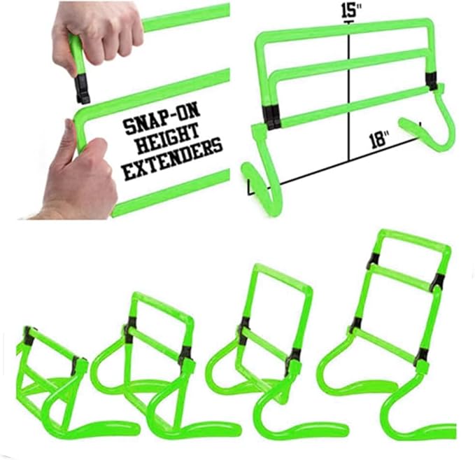 Adjustable Speed Training Hurdles Fitness & Speed Training Equipment with Agility Ladder