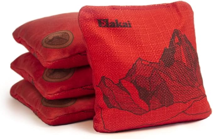 Elakai Cornhole Bags All Weather Dual Sided Slick and Stick Regulation Size and Weight Set of 4