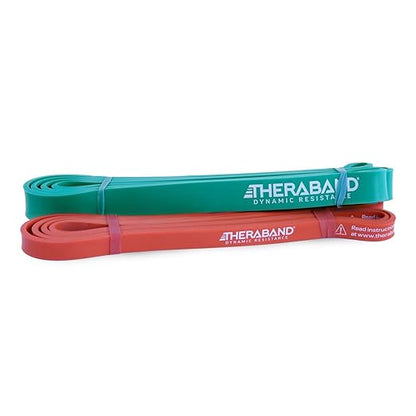 THERABAND High Resistance Bands, Set of 2 Elastic Super Bands for Improving Flexibility, Injury
