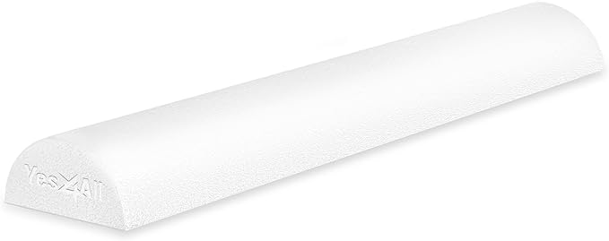 Yes4All Medium Firm Half Foam Rollers for Post-Workout Relaxation, 12/18/24/36 inch PE Foam Roll