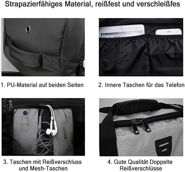Gym Duffle Bag Backpack Waterproof Sports Duffel Bags Travel Weekender Bag for Men Women Overnight