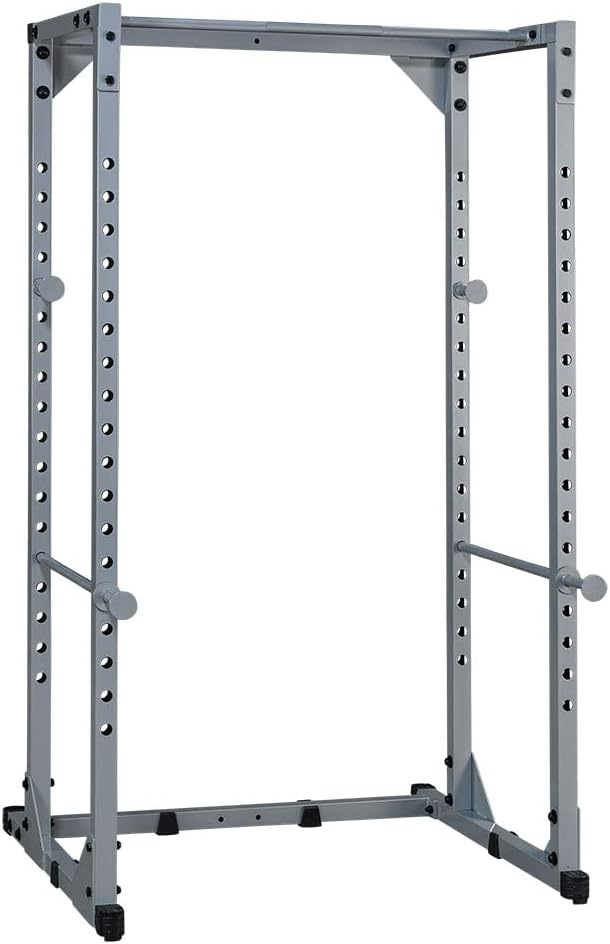 Body-Solid Powerline Adjustable Power Rack - 18-Level Strength Training Heavy-Duty Steel Frame with