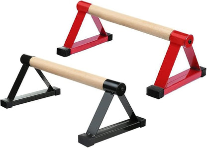 LONGTA Wooden Stretch Stand, Pushup Stands Bars Calisthenics Handstand,Non-Slip Yoga and Gymnastic
