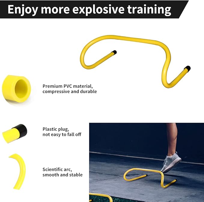 TNZMART Agility Ladder and Disc Cones Training Set Adjustable Rungs Training Ladder with 10 Plastic