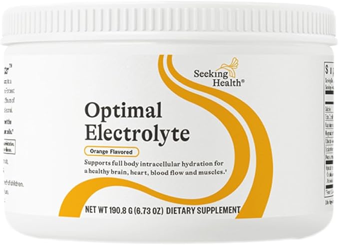 Seeking Health Optimal Electrolyte Powder, Orange Flavor, Healthy Energy and Endurance Support