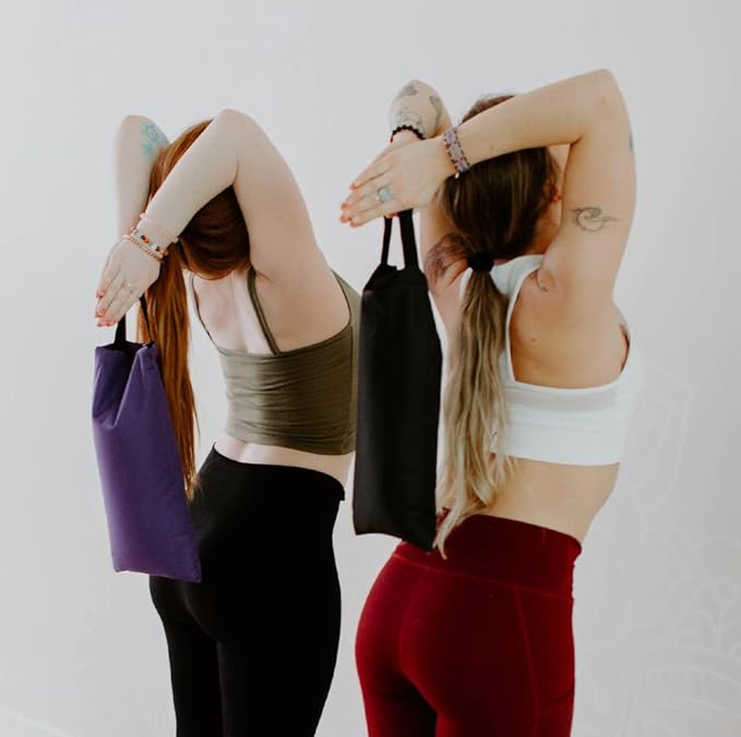 Hugger Mugger 10lb Yoga Sandbag - Adds Weight to Your Poses, Zipper Cover, Sturdy Handle, Silica