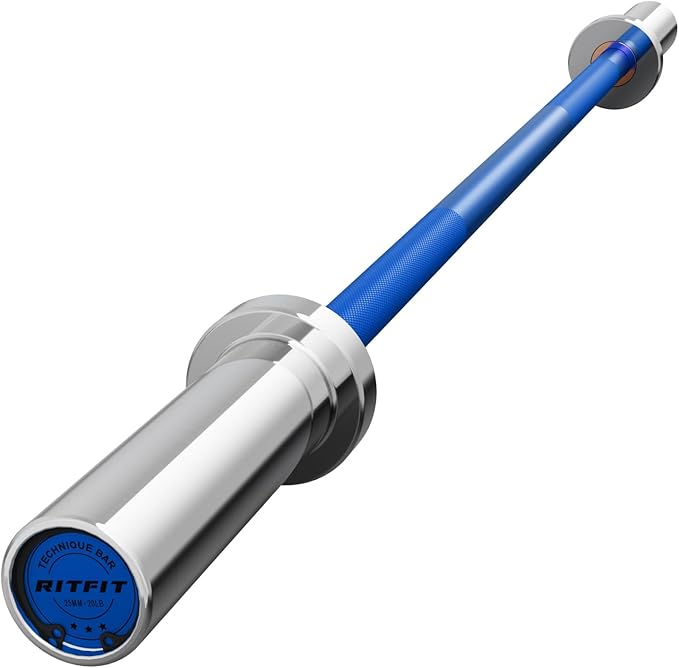 RITFIT Olympic Barbell 4ft/4.8ft/6ft - 2 Inch Weight Bar for Strength Training, Weightlifting